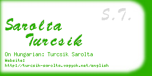 sarolta turcsik business card